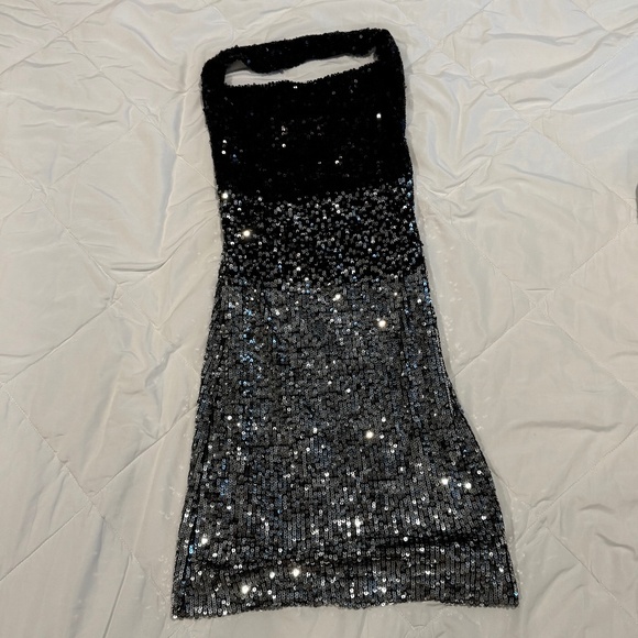 Black and Silver Sequin Dress XS - Picture 1 of 5